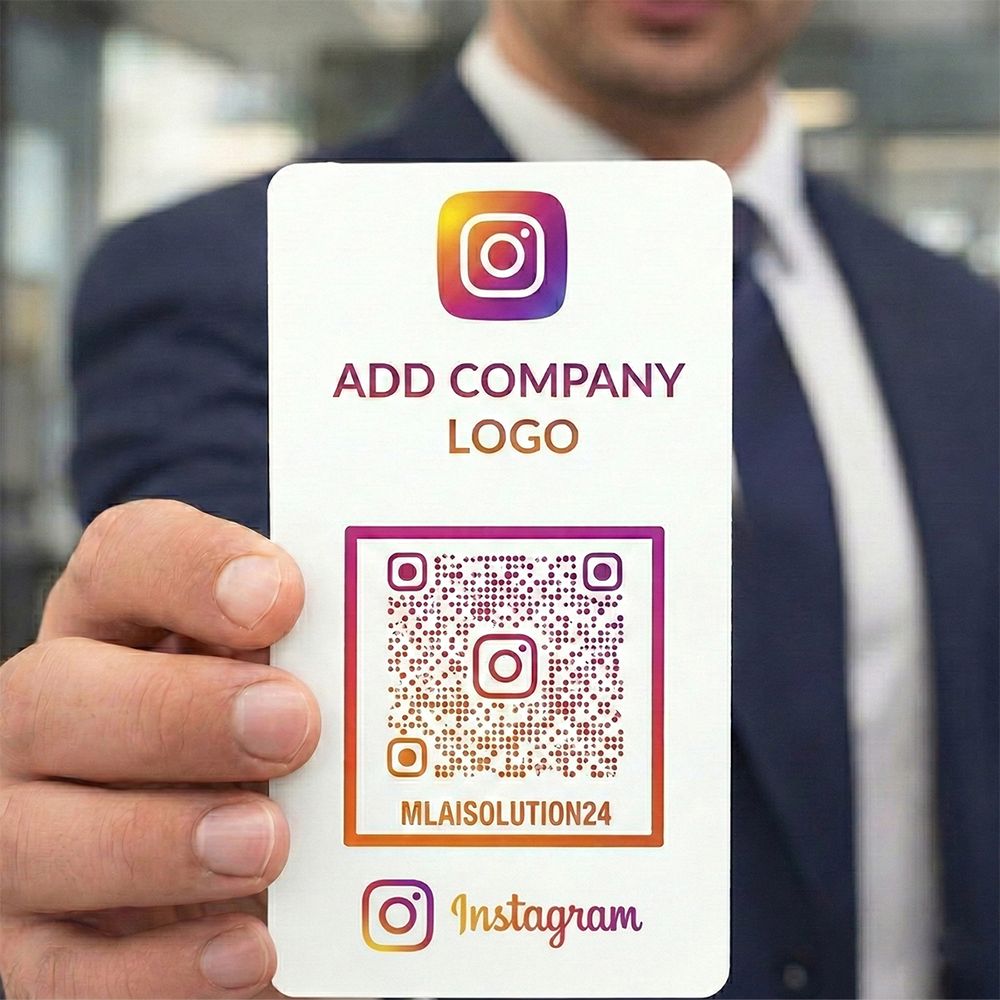 Instagram NFC Business Card – Digital Contact Card with NFC Tap & QR Code Sharing