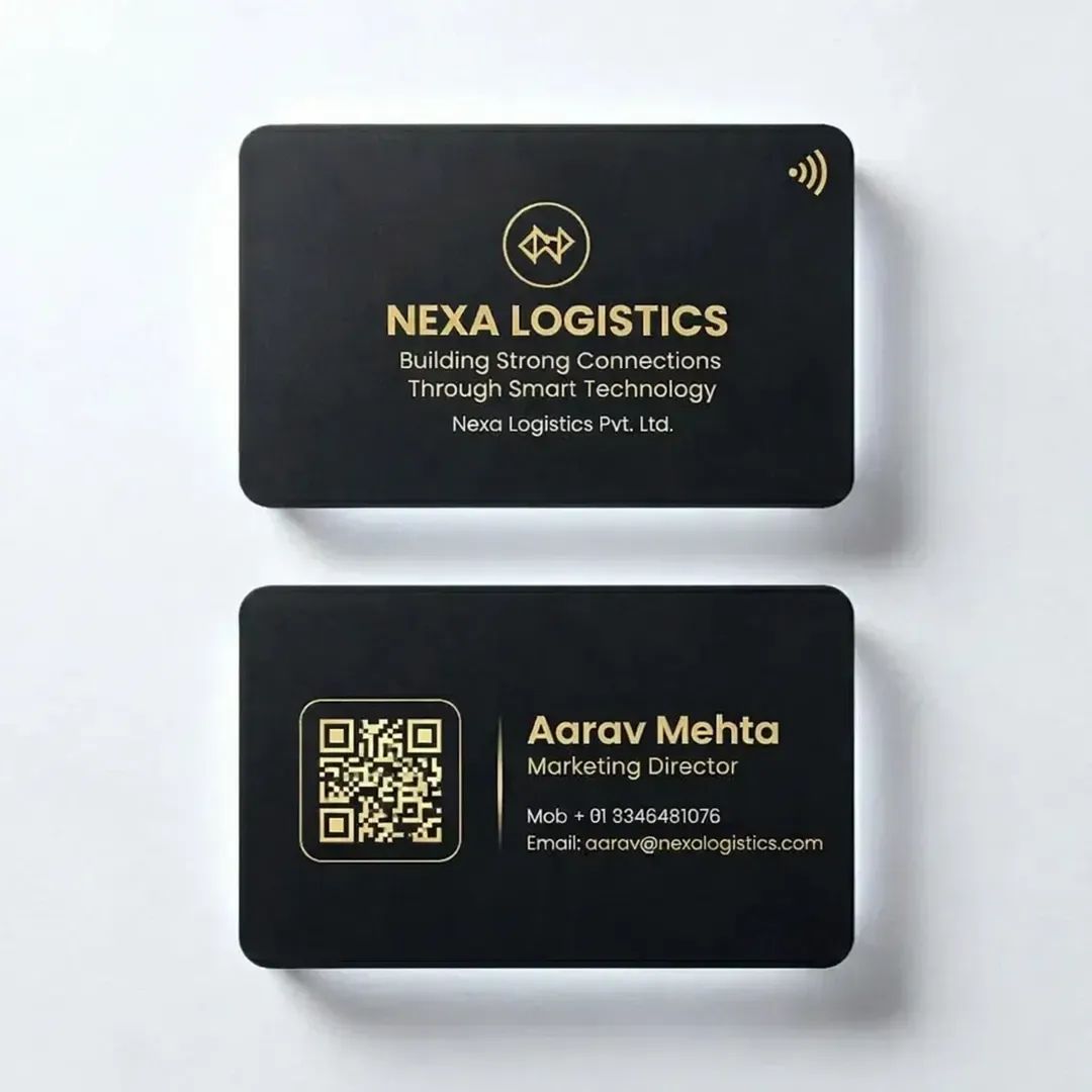 TapBizCard Black NFC Smart Business Card – Tap to Share Contact Instantly